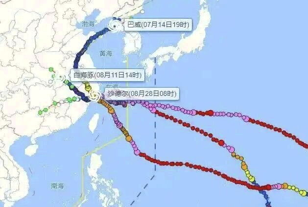 今年7、8月在已有三个台风在浙江省玉环市坎门街道沿海登陆,为历史上首见。图/取自... 今年7、8月在已有三个台风在浙江省玉环市坎门街道沿海登陆,为历史上首见。图/取自...
